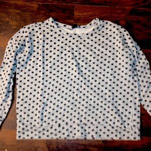 Forever 21 Gray/Black Polka Dot Top